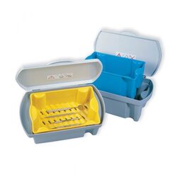 Euro-Tray Holding Tray with Removable Blue Insert for Rinsing Procedures