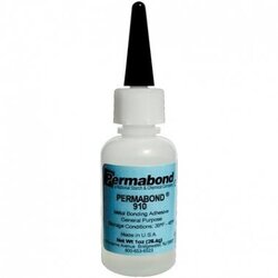 Permabond 910 Cyanoacrylate Adhesive, 3 gram tube. Used for cementation of pins, repair of models and dies, and for the positioning of work prior to s