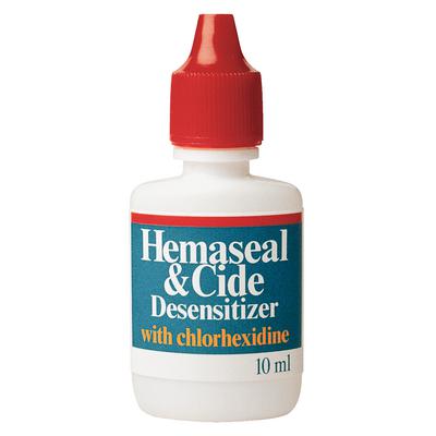 155-170 Hemaseal & Cide Desensitizer with 4% Chlorhexidine, 10 mL Bottle.