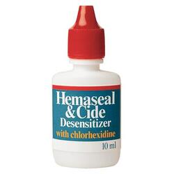 Hemaseal & Cide Desensitizer with 4% Chlorhexidine, 10 mL Bottle.