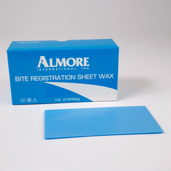 3" x 6" bite registration wax sheets dead soft when heated, single box.