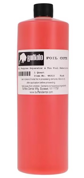 100-44310 Foil Cote Liquid Separator - Ready to use Pink Alginate Protective Coating and Separator, 1 Quart Bottle.