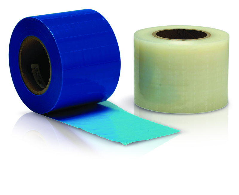 16-5050 4 x 6 Blue Barrier Film, 1200 sheets per roll. Easy to apply and remove from surfaces with adhesive coating. Reduce cross contamination with single