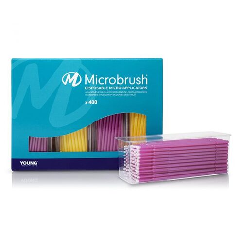 102-PF400 Microbrush Plus Refill, Fine, Pink/Yellow, 400/pk