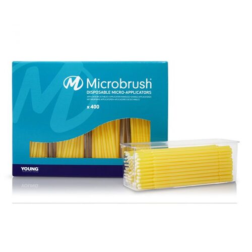 102-PF400YE Microbrush Plus Refill, Fine, Yellow, 400/pk