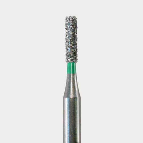 124-0710CS FG #0710 (S835-010) Coarse Grit, SS (Short Shank) Flat End Cylinder Disposable Diamond Bur, Pack of 25.