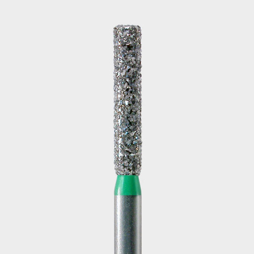124-0716.8C FG #0716.8 Coarse Grit, Flat End Cylinder Disposable Diamond Bur, Pack of 25.