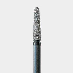 FG #1114.6 SS (Short Shank) S855.014 Coarse Grit, Round End Taper Disposable Diamond Bur, Pack of 25.