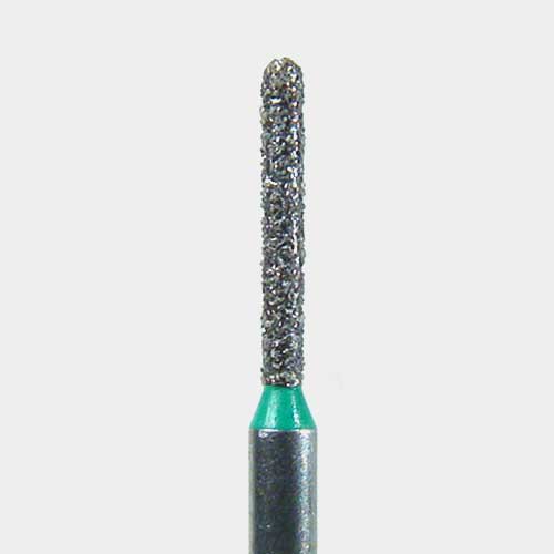 124-1210.7C FG #1210.7 (881.009) Coarse Grit, Cylinder Round End Disposable Diamond Bur, Pack of 25.