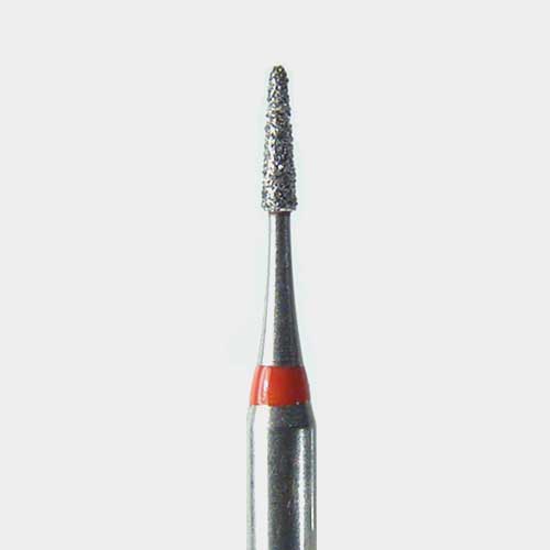 124-1300FS FG #1300 (S858.009) Short Shank Fine Pointed Cone Pit and Fissure Disposable Diamond Bur, Pack of 25.