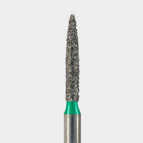 124-1512.8C FG #1512.8 (862.012) Coarse Grit, Flame shape Disposable Diamond Bur, Pack of 25.