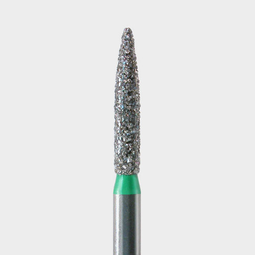 124-1514.8C FG #1514.8 (862.014) Coarse Grit, Flame Shape Disposable Diamond Bur, Pack of 25.
