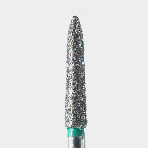 124-1518.9C FG #1518.9 (862L.018) Coarse Grit, Flame shape Disposable Diamond Bur, Pack of 25.