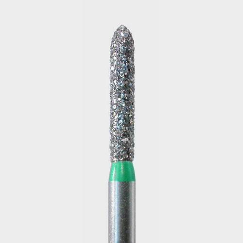 124-1804.8C FG #1804.8 Coarse Grit, Beveled End Cylinder Disposable Diamond Bur, Pack of 25.