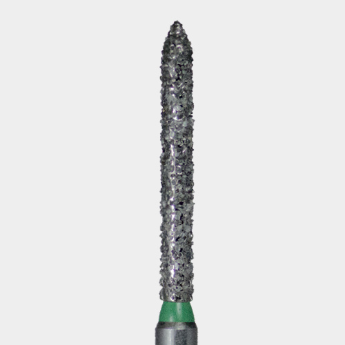 124-1812.10M FG #1812.10 (886.012) Medium Grit, Beveled End Cylinder Disposable Diamond Bur, Pack of 25.