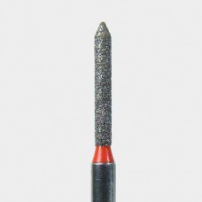 124-1812.8F FG #1812.8 (885.012) Fine Grit, Beveled Cylinder Disposable Diamond Bur, Pack of 25.