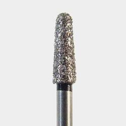 FG #2424 SS (Short Shank) Coarse Grit, Round End Taper Disposable Diamond Bur, Pack of 25.