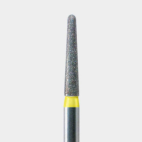 124-3116.8VF FG #3116.8 (856.016) Very Fine Grit, Round End Taper Disposable Diamond Bur, Pack of 25.