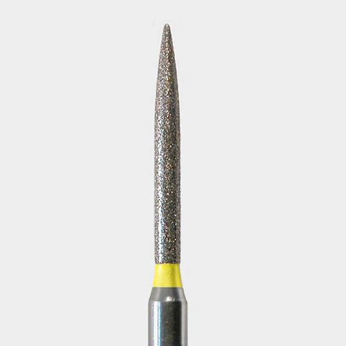 124-3512.10VF FG #3512.10 (863.012) Very Fine Composite Finishing Flame Disposable Diamond Bur, Pack of 25.