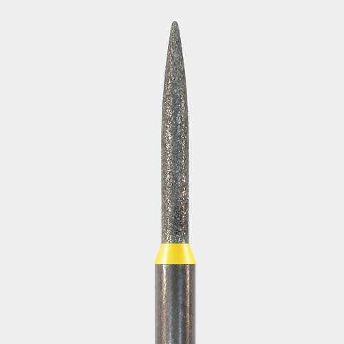 124-3512.8VF FG #3512.8 (862.012) Very Fine Composite Finishing Flame Disposable Diamond Bur, Pack of 25.