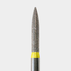 FG #3516.8 (862.016) Very Fine Grit, Flame Shaped Disposable Diamond Bur, Pack of 25.