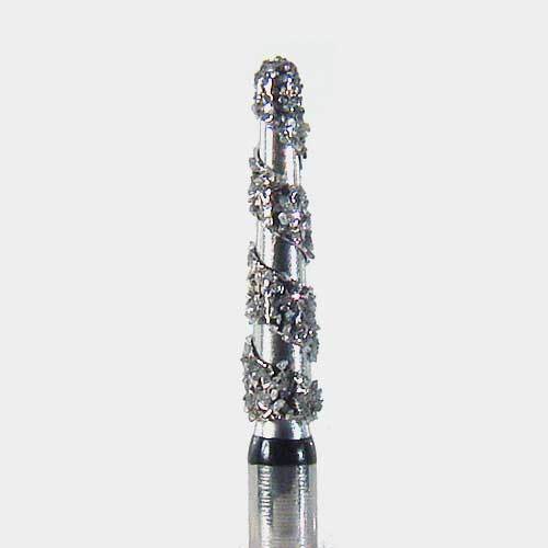 124-8116.8C FG #8116.8 (856.016) Coarse grit, Round End Taper High Performance Diamond Bur with Cooling Spiral Channels, Single Use, Package of 25 burs.