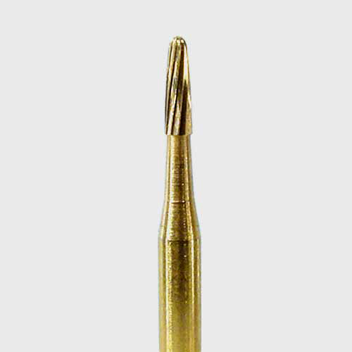 124-FG7802 FG #7802 Bullet Shaped, 12 Blade, Trimming and Finishing Carbide Bur, Package of 25 Burs.