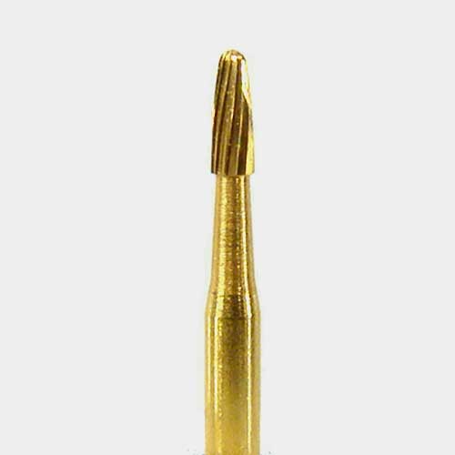 124-FG7803 FG #7803 Bullet Shaped, 12 Blade, Trimming and Finishing Carbide Bur, Package of 25 Burs.