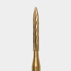 FG #H48L10 Flame Shaped "Neumeyer" 12 Blade Trimming and Finishing Carbide Bur, Package of 25 Burs.