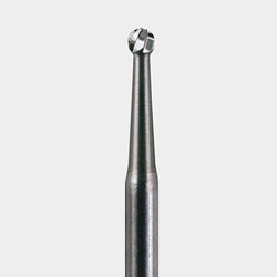 FG #4 SL (Surgical Length) Round Carbide Bur, Package of 25 burs.