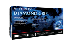 600-MF-300-M Diamond Grip PF Latex Gloves, Medium, 10bx/cs