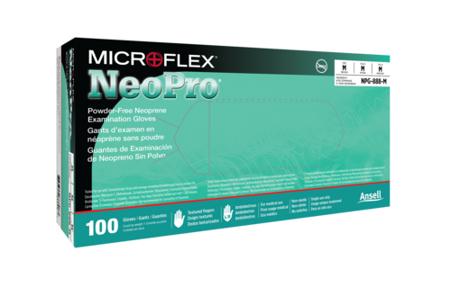 600-NPG-888-L NeoPro PF Chloroprene Gloves, Large, 100/bx