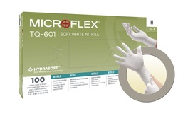 600-TQ-601-M Soft White PF Nitrile Gloves, Medium, 10bx/cs