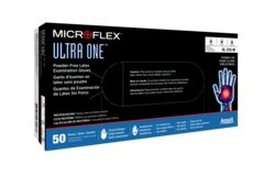 600-UL-315-M Ultra One PF Latex Gloves, Medium, 10bx/cs