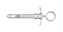 Cook-Waite type 1.8 cc Aspirating Syringe. Quality-made of stainless steel and chrome-plated for long life. Fully sterilizable.