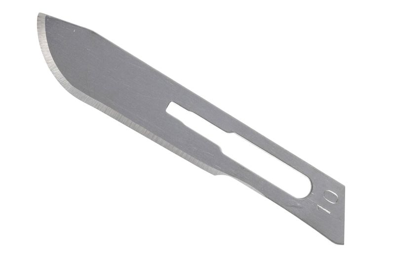 52-2001T-10 Myco #10 Sterile Carbon Steel Surgical Blades, 100/bx