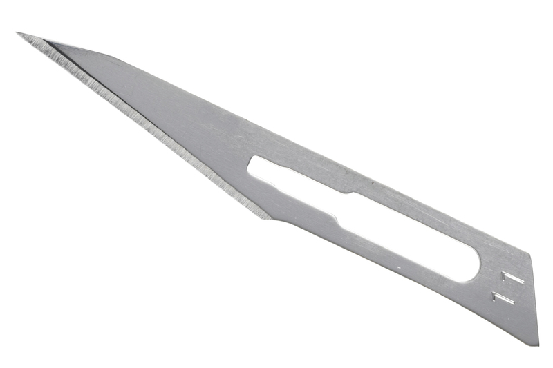 52-2001T-11 Myco #11 Sterile Carbon Steel Surgical Blades, 100/bx