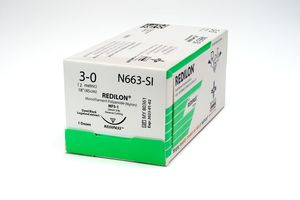 Myco 3/0, 18" Black Nylon Suture With C-7 Needle 12/bx