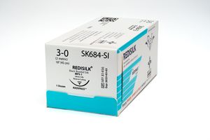 Myco 3/0, 18" Silk Black Braided Suture With C-7 Needle 12/bx