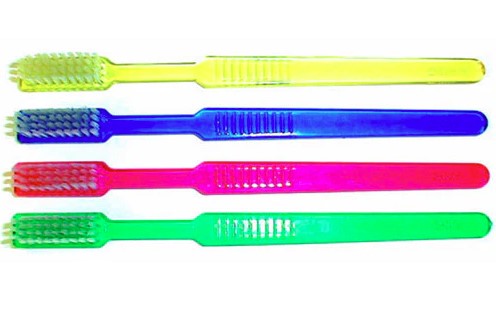 136-10917 Pre-pasted Disposable Toothbrushes, 39 Tufts, Soft-end Bristles, Straight Plastic 6.5