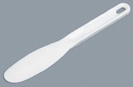 57-1519 Alginate Spatula - Short Handle 7-1/2, A plastic, broad blade spatula with medium flex. Autoclavable to 270 F, Latex-free