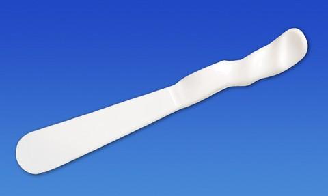 57-1521W Ergonomic Spatula Medium 9 White, for use with cements, porcelains, acrylics and other materials used in dental operatories and laboratories. They ar