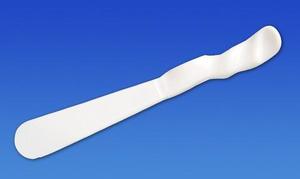 Ergonomic Spatula Medium 9 White, for use with cements, porcelains, acrylics and other materials used in dental operatories and laboratories. They ar