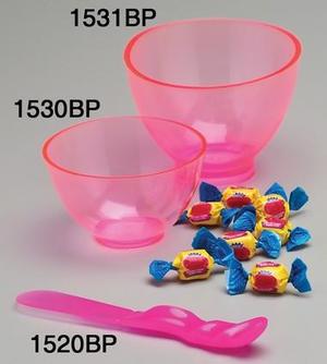 Candeez Scented Flexible Mixing Bowls Set 2/Pk. Pink with Bubblegum Scent. Set includes 1 Medium Bowl 4 x 2.5, volume 350cc, 1 Large Bowl 4.5 x