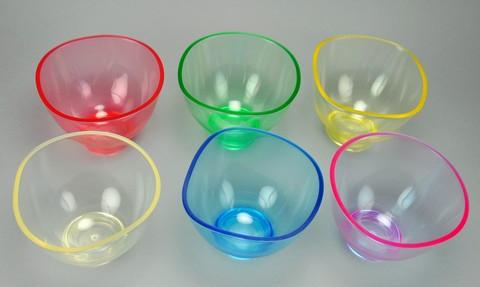 57-1534 Candeez Flexible Mixing Bowls - Large, Assorted Colors 6/Pk. Large stabilizing base and an ultra smooth surface. Mixes will be bubble-free. The unique