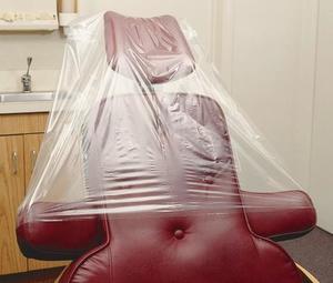 1/2 Chair & Stool Protector 14W x 13 3/4 x 23L, Covers and protects chair backs, headrest areas and dentist stools, Disposable