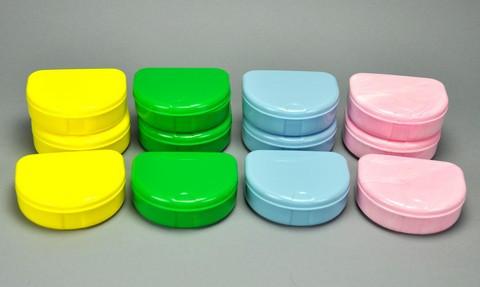 57-1963 Retainer Boxes, Regular 1 Deep, High-impact one-piece plastic, Assorted colors including 3 each of Neon Pink