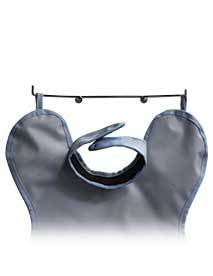 57-32 CC Style Apron Hanger, Sturdy steel hanger. For use with our adult and child Patient and ProtectAll aprons only. Wall mounting, hardware included. 15