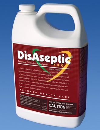 57-3504 DisAseptic XRQ Disinfectant/Cleaner - 1 Gallon Refill. Quaternary ammonium-based detergent, ready-to-use, one step. Kills TB; bactericidal, fungicidal