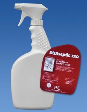 1 Quart Empty Sprayer Bottle with DisAseptic XRQ Label. Empty bottle only.